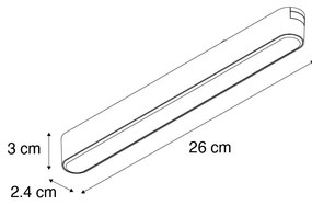 Faretto da binario moderno nero monofase 10W 3000K - Magnetic Marra