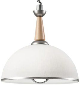 Lampadario a scomparsa CHIARA 1xE27/60W/230V argento/rovere