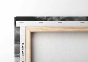 Quadro su tela – Tramonto sul campo in Slovacchia in bianco e nero