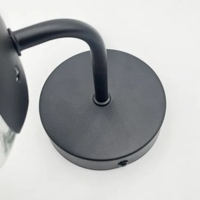 Brilagi - Applique MALIVA 1xE14/15W/230V nera/trasparente