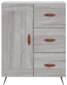 Credenza Grigio Sonoma 69,5x34x180 cm in Legno Multistrato