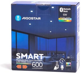 Aigostar - LED RGBW Lampada da incasso per bagno LED/6W/230V 2700-6500K IP44