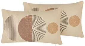 Set di 2 cuscini multicolore con motivo geometrico 30 x 50 cm AMARANTH Beliani