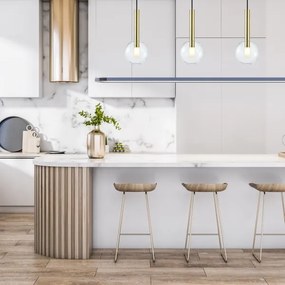 Lampadario a sospensione con filo NIKO 1xG9/9W/230V diametro 15 cm oro