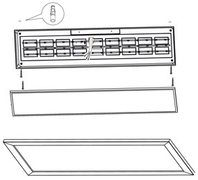 Eglo 99437 - Plafoniera LED PIGLIONASSO LED/32W/230V 345x1245 mm