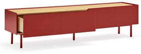 Mobile TV rosso scuro effetto rovere 180x45 cm Arista - Teulat