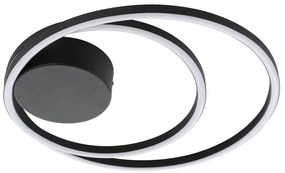 Plafoniera LED Ruotale Ø 45 cm nero IP20 bianco caldo, 4400 lumen EGLO