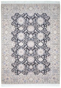 Nain Tappeto 210x300 Blu (Iran) Annodato A Mano