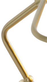 Lampada da notaio classica dorata con vetro a specchio fumè - Banker