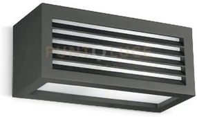 Ges310- applique 1 luce attacco e27 ip4 colore grigio antracite l.2...
