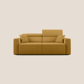 Orwell divano con seduta estraibile in microfibra smacchiabile T11 giallo 180 cm