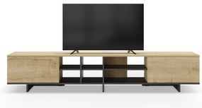 Tavolo TV in rovere di colore naturale 230x44 cm Cequoia - Marckeric