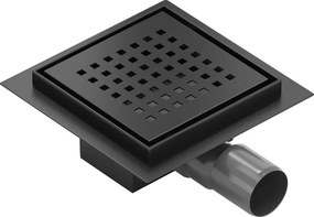 Mexen Flat-Q M08 scarico a pavimento quadrato 15 x 15 cm, nero - 1710515