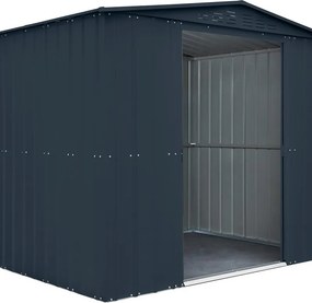 Casetta da giardino in acciaio grigio 1.8 x 2.4 m, spessore parete 0.3 mm, senza pavimento porta scorrevole a due ante