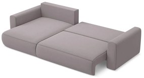 Divano angolare lavanda allungabile/con contenitore (con penisola a sinistra/con chaise lounge) con rivestimento in velluto Kapua – Makamii