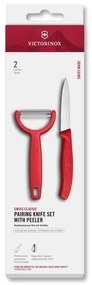 Victorinox - Set con coltello da cucina e pelapatate SWISS CLASSIC, rosso