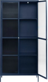 Vetrina in metallo blu scuro 90x190 cm Bronco - Unique Furniture