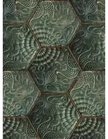 Rebel Walls Carta da parati Hexagon Tiles - Emerald