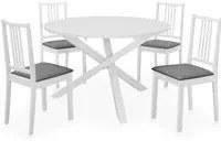 Set per Sala da Pranzo 5 pz in MDF Bianco 276403