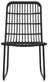Set da pranzo da giardino 5 pz in polyrattan e vetro