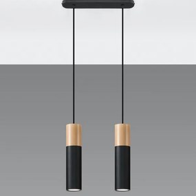 Sollux SL.0633 - Lampadario a sospensione con filo PABLO 2xGU10/40W/230V nero