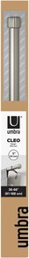 Bastone per tende argentato in acciaio regolabile 91 - 168 cm Cleo – Umbra