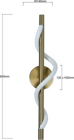 Lampada da parete LED MELECA LED/12W/230V 3000/4000/6000K dorata