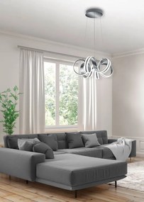 Lampadario LED moderno Carrara grigio Ø0cm, luce calda 4400 lumen, TRIO LIGHTING INTER