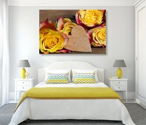 Quadro su tela – Rose gialle di San Valentino