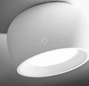 Mysia lampada da soffitto 1 luce bianca in gesso attacco gx53