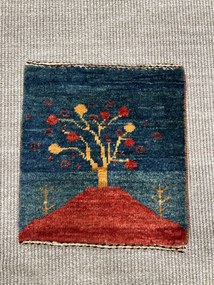 Gabbeh Tappeto persiano 40 x 40 Verde (Iran) Annodato A Mano