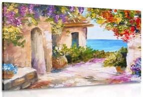 Quadro su tela – Casetta estiva sulla costa