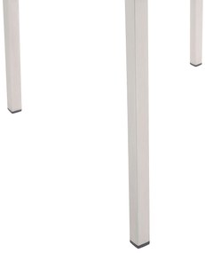 Set di tavolo e 8 sedie da giardino in acciaio basalto e fibra tessile beige nero lucido 220 cm GROSSETO Beliani