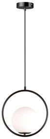 Lampada Da Soffitto Pensile Di Vetro Palla Oro Bianco Oro G110-1W BLACK WHITE