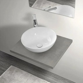 Mensola porta lavabo grigio cemento per lavabi da appoggio da 60 cm serie Master