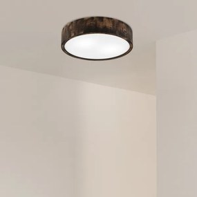Lampada a soffitto OAK SMOKY 2xE27/15W/230V Ø37,5 cm rovere marrone scuro