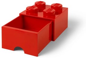 Scatola portaoggetti rossa con cassetto - LEGO®