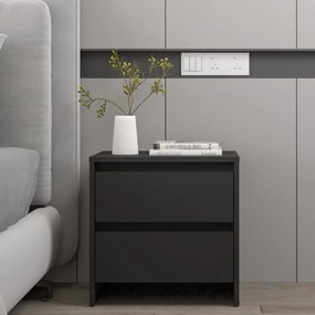 Comodino Nero 45x34,5x44,5 Cm İn Truciolato /