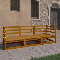 Divano da Giardino a 3 Posti Miele in Legno Massello di Pinocod mxl 120691