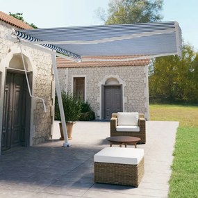 Tenda Retrattile Automatica Con Palo 400x350 Cm Arancio Marrone /