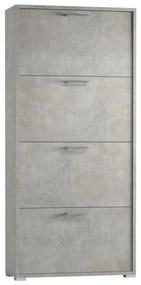 Scarpiera Puzzle 4 ante doppia profondità L 67 x H 147 x P 28 cm 24 paia, grigio
