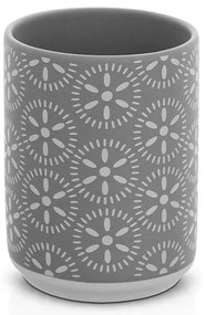 Portaspazzolino da appoggio in ceramica grigio multiuso Circus
