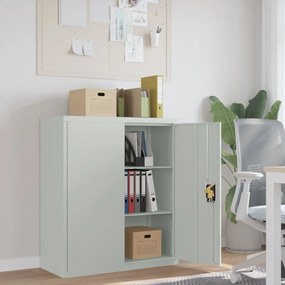 Armadio Classificatore Grigio Chiaro 90x40x105 Cm İn Acciaio /