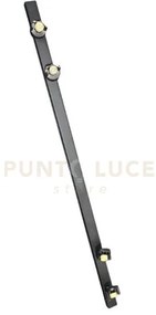 Base nera snodo portalampada incluso 4 luci attacco gu10 120cm