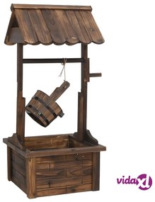 vidaXL Pozzo dei Desideri con Pompa 57x50x112 cm Massello di Abete