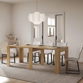 Consolle allungabile 90x25/211 cm NIVES Quercia Natura allunghe interne