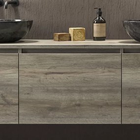 Mobile bagno a terra 180 cm con piano e 3 cassetti SP-180P3 - KAMALU