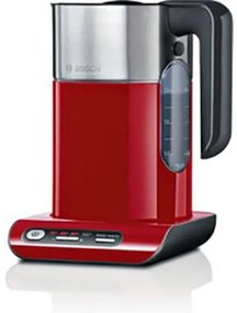 Bosch Haushalt Styline Bollitore senza filo, Protezione da surriscaldamento Rosso Capacità effettiva: 1.5 l