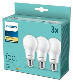 SET 3x Lampadina LED Philips A60 E27/13W/230V 2700K