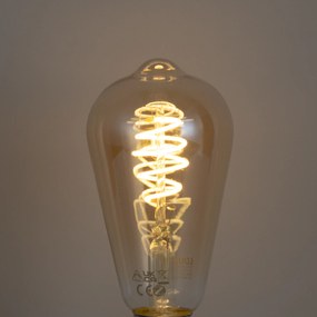 Set di 5 Lampadina LED dimmerabile Smart E27 ST64 Ambra 4.9W 320lm 2500K